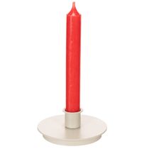 Artikel Runda krämfärgade ljusstakar för spetsljus, bordsdekoration, 10 cm, 2 stycken