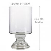 Artikel Wind light glas ljus glas tonat, klar Ø20cm H36,5cm