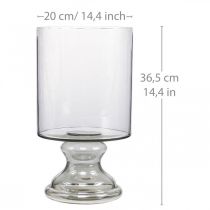 Artikel Wind light glas ljus glas tonat, klar Ø20cm H36,5cm