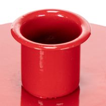 Artikel Kompakta röda metallljushållare för 10 cm koniska ljus, 2 stycken
