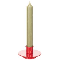 Artikel Små röda ljusstakar för 8 cm koniska ljus, 3 stycken
