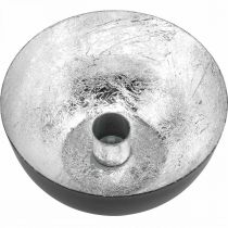 Artikel Ljusstake Svart Silver Ljusstake Ø13cm H6,5cm