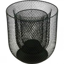 Artikel Ljusstake svart metalltrådskorg Ø28,5/18cm set om 2