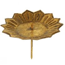 Artikel Plug-in ljushållare guld antik look för pelarljus Ø11cm 4st