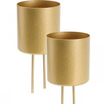 Artikel Plug-in ljusstake guld värmeljushållare metall Ø5cm 4 st