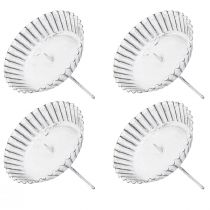 Artikel Plug-in ljusstake vit kakform Ø10cm 4st