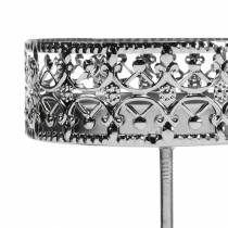 Artikel Blommiga ljushållare för att plugga in silver Ø7,4cm H12,5cm antik look 4 st