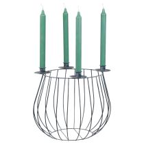 Artikel Ljushållare metallgrå nätkorg Ø25/10,5 cm set om 2