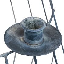 Artikel Ljushållare metallgrå nätkorg Ø25/10,5 cm set om 2