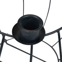 Artikel Ljusstake metallgrå nätkorg Adventskrans Ø14cm