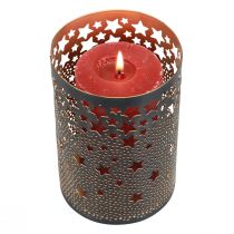 Artikel Ljusstake metallstjärnor svart/guld H10/15cm set om 2