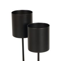 Ljushållare för pluggning av ljushållare svart Ø3,5cm 4 st