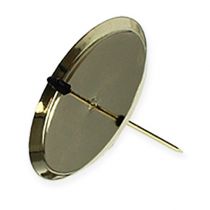 Artikel Ljushållare i guld med spets, 4-pack