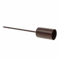 Artikel Ljushållare för pinnljus brun Ø2,3cm H14cm 4 st