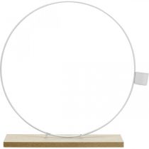 Artikel Dekorationsring med stativ vit ljusstake metall bordsdekoration Ø23cm