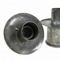 Artikel Stegljusuppsättning silver antik Ø9,5–10,5cm H7–14cm 4st
