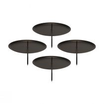 Artikel Plug-in ljusstake svart ljusstake dorn Ø8cm 4 st