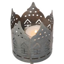 Artikel Värmeljushållare med spik, husformade hållare för blockljus, 6 cm, 2 st