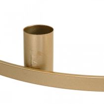 Artikel Ljusring, konisk ljushållare, metall, matt guld, Ø35 cm