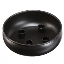 Artikel Ljusskål svart pinneljusstake med magneter Ø20cm