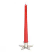 Artikel Ljusstake silver pinne ljushållare stjärna 8x8x4,5cm 4st