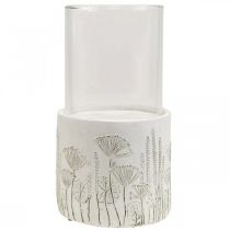 Artikel Ljusstake lykta glas med sockel Ø17cm H32cm