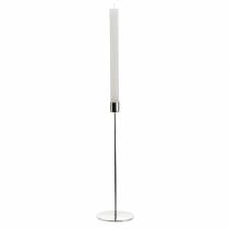 Artikel Ljusstake av metall för koniska ljus silver Ø2,2cm H28cm 2st