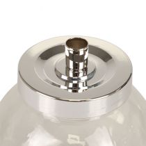 Artikel Ljusstake glas metall ljusstake silver Ø10,5cm 4 st