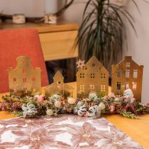 Artikel Ljusstake Julbelysning Deco Houses Guld 52×12cm