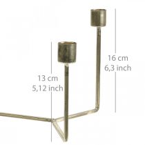 Artikel Ljusstake för ljusbricka champagne metall 37 × 17 × 18cm