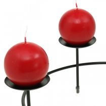 Artikel Ljusstake för 4 ljus svart metall bordsdekoration Ø23,5cm 2st