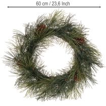 Artikel Konstgjord krans av tallkvistar med kottar 60 cm