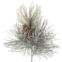 Artikel Konstgjord tallgren med kottar, vinterig, 40 cm