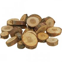 Träskivor deco strössel trä furu rund Ø3-4cm 500g