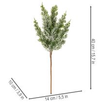 Artikel Konstsnötäckt tallkvist för blomsterarrangemang och adventsdekorationer, 40 cm, 3 stycken