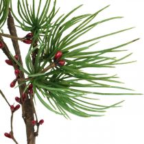 Dekorativ gren Konstnärlig gren med bär gröna, röda 58 cm