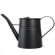 Artikel Snygg liten dekorativ vattenkanna, svart metall, 30x13x17cm, 1,7l, kruka, lägenhets-/balkongdekoration