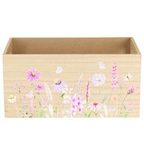 Artikel Liten trälåda trälåda blommor fjäril 30x18cm