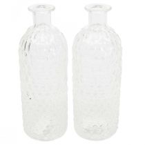 Liten glasvas vas honeycomb look dekorativ vas glas H20cm 6st