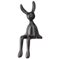 Artikel Liten påskhare kant pall metall svart 9×9×21cm