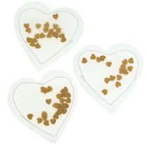 Artikel Konfetti hjärta guld 5cm 24 st