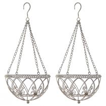 Artikel Hängande korg blomkorg i metall i antik look Ø25cm H56cm
