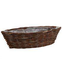 Korg flätad växtkorg växtbåt L44cm H11cm