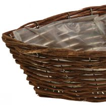Korg flätad växtkorg växtbåt L44cm H11cm