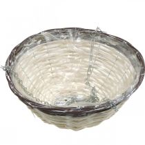 Artikel Hängkorg, växtskål för upphängning av vit, brun, shabby chic Ø31,5cm