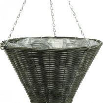 Korg ljus kon väska grå Ø35cm H37cm