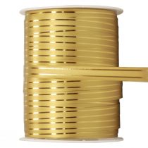 Artikel Curlingband presentband guld med guldränder 10mm 250m