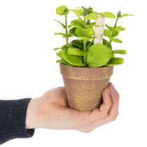 Artikel Konstgjord örtkruka med dekorativa örter för kök, trädgård, balkong eller terrass, 15m³, 3 stycken