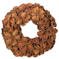 Artikel Torkad lotuskrans, dekorativ dörrkrans, 35 cm
