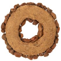 Artikel Torkad lotuskrans, dekorativ dörrkrans, 35 cm